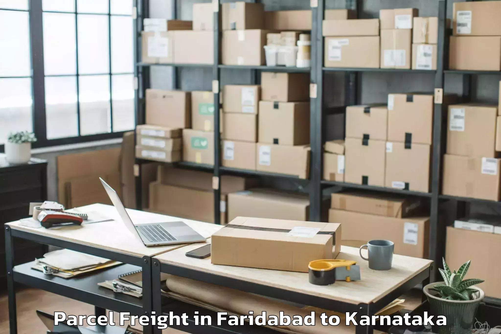 Easy Faridabad to Jagalur Parcel Freight Booking